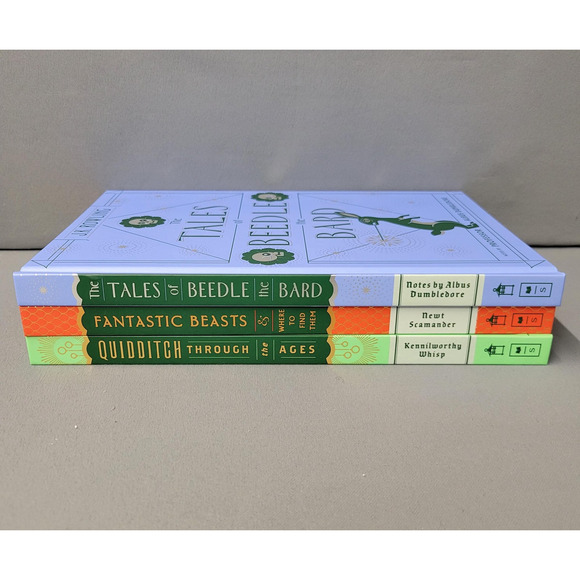 Hogwarts Library Box Set J.K. Rowling Hardcover Tales Beedle Bard Fantastic Book - Picture 6 of 16